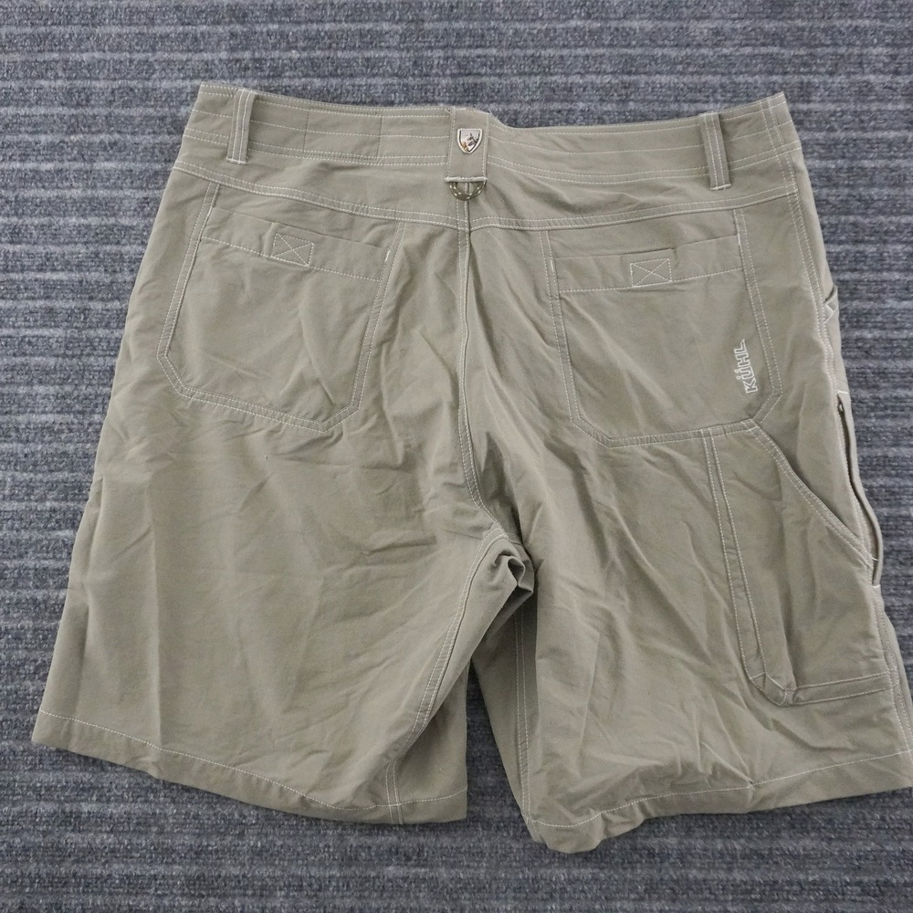 Kuhl Renegade Cargo Shorts 40 Khaki Tan Nylon Spandex Stretch Hiking Outdoor